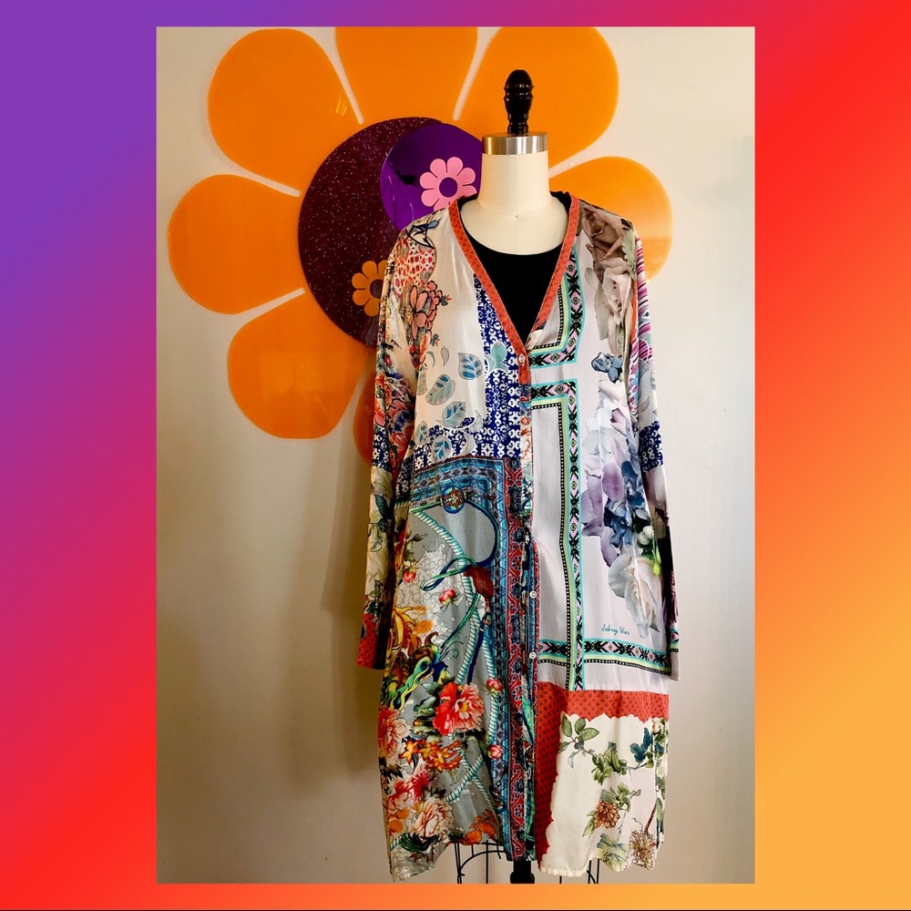 Johnny Was Silk shirt dress / kimono